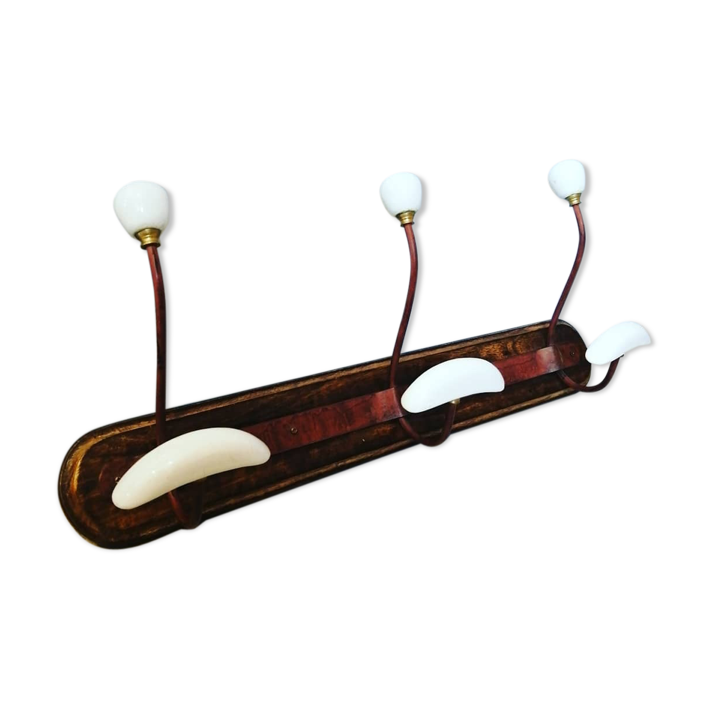 Porcelain wood coat holder