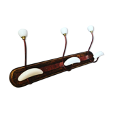 Porte manteau bois porcelaine