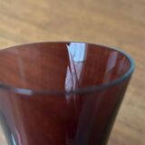 German mid-century diabolo glass vase from the 1960s.