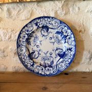 Round plate in ironstone Creil and Montereau model Flora