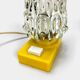 Pair of bedside lamps moulded glass and plastic from the sixties