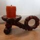 Candle holder rat of the cellar in pigot wood