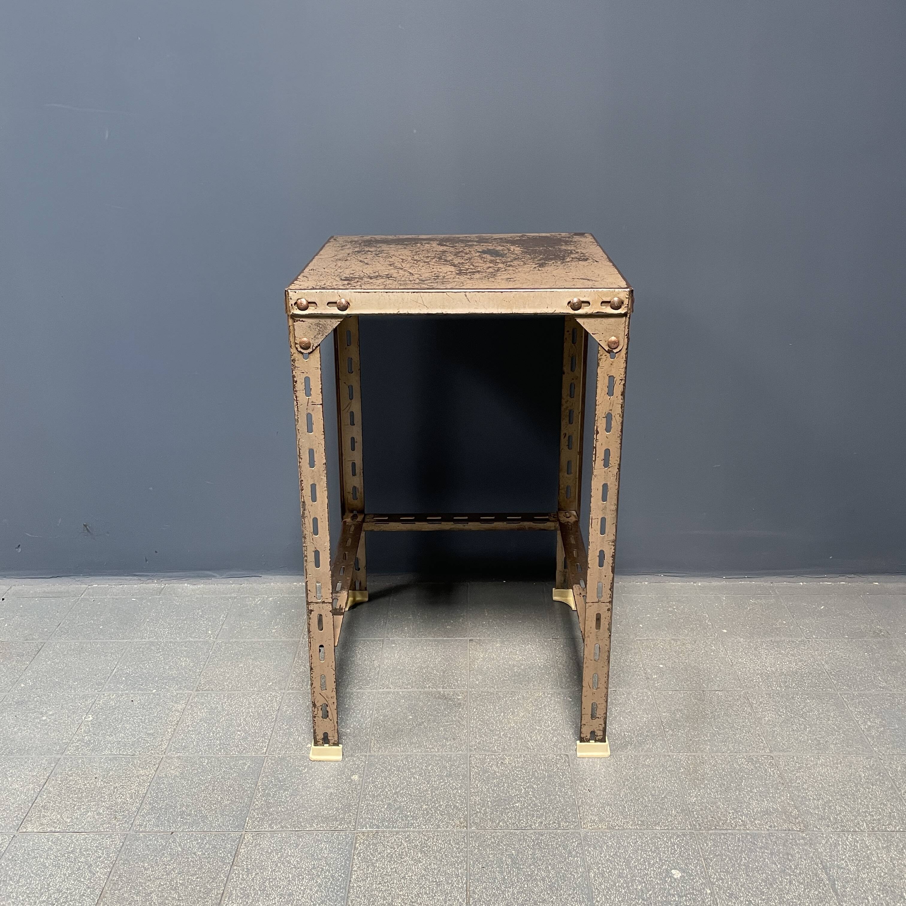 Industrial vintage iron side table