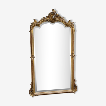 Miroir doré à la feuille d’or 182x95cm