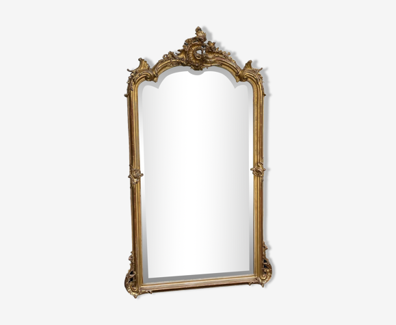 Miroir doré à la feuille d’or 182x95cm