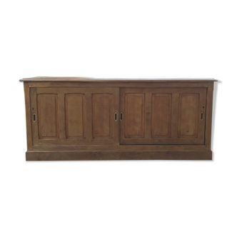 Enfilade meuble de métier chêne coulissant XL
