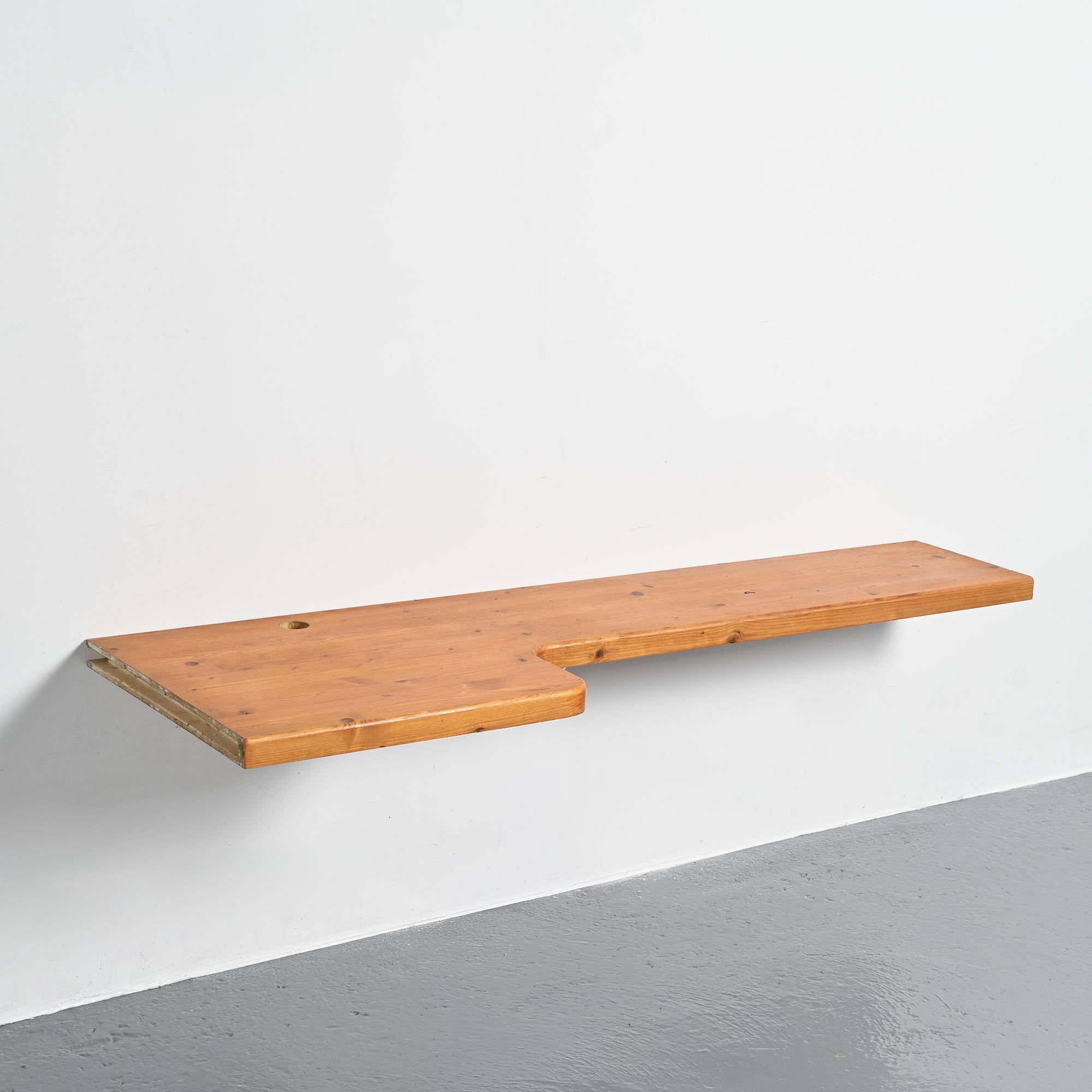 Wall corner console by Charlotte Perriand for the Nova residence, Les Arcs 1800, France.