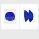 Duo de peintures - Neo et Plum - bleu majorelle - signées Eawy