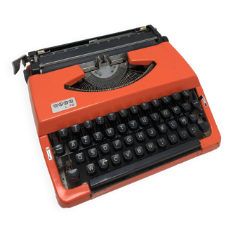 Orange vintage typewriter