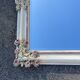 Large decorative mirror with a relief design of roses and flowers – Romantic style