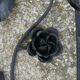Art Deco wrought iron coat rack and mirror