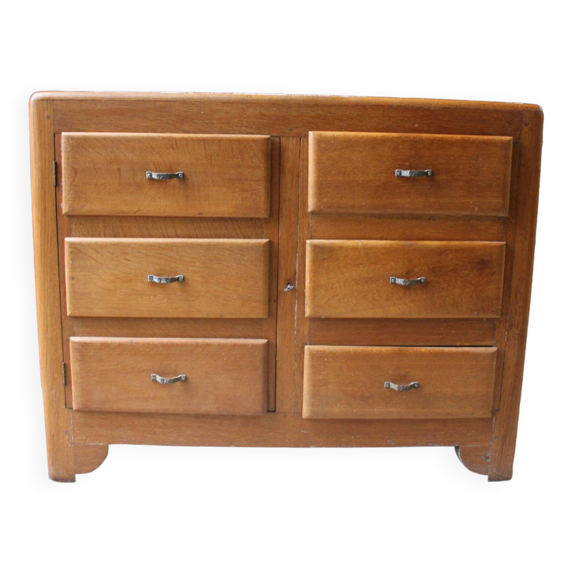 Commode art deco une porte et 3 tiroirs