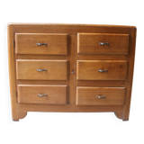 Commode art deco une porte et 3 tiroirs