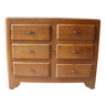 Art deco chest of drawers with one door and 3 drawers