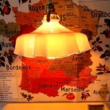 Vintage blue opaline hanging