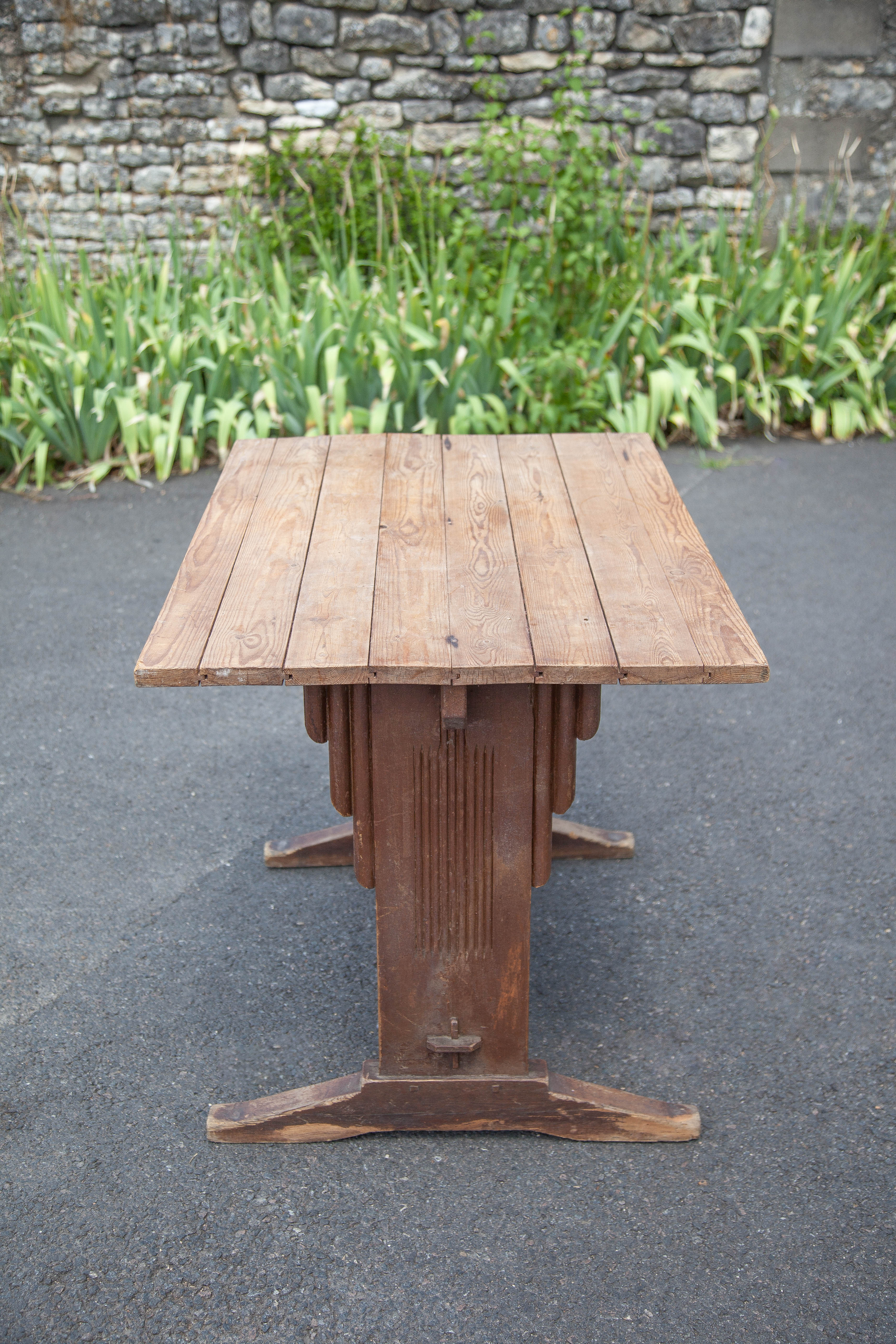 Vintage wood bistro table