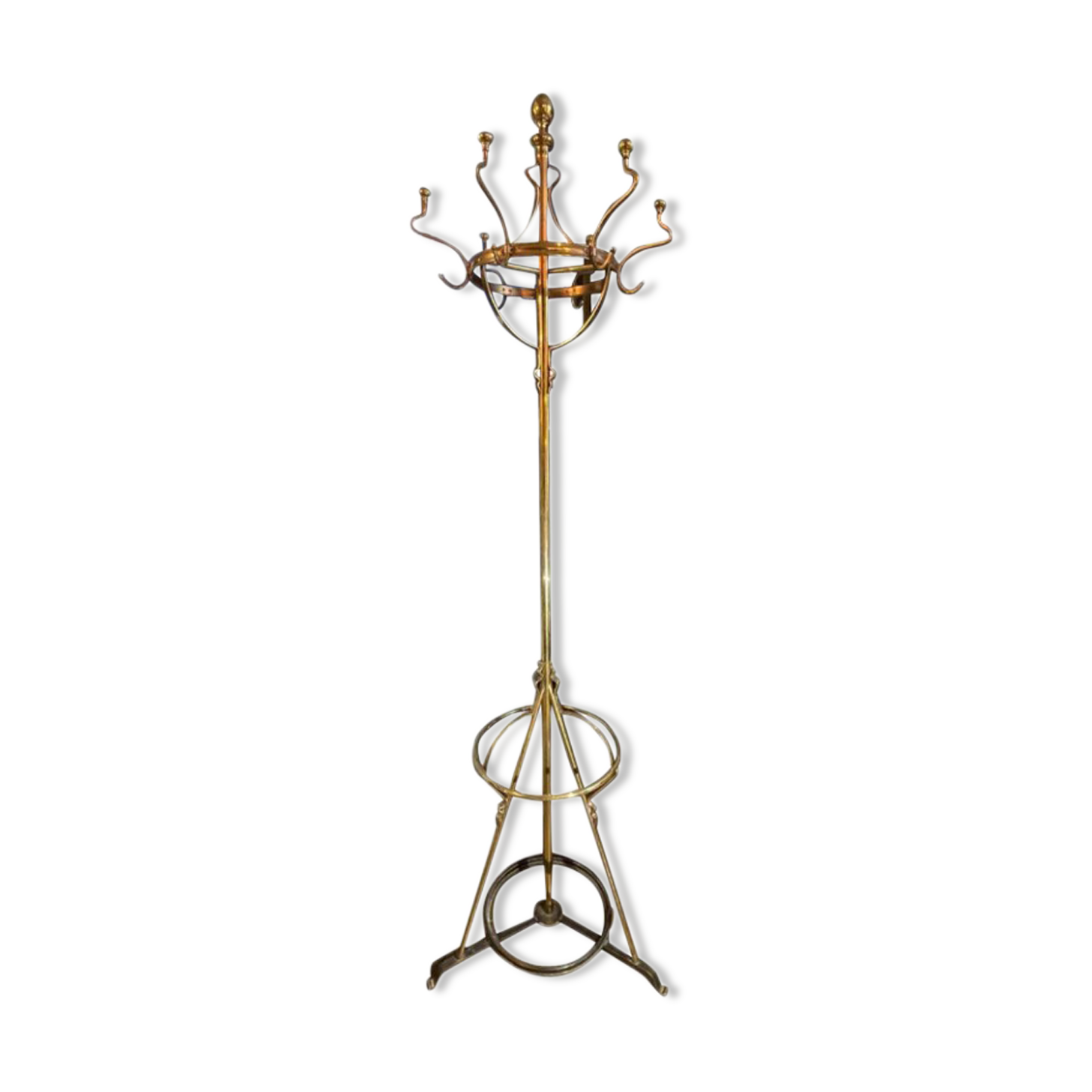 Porte manteau perroquet art nouveau arts & crafts jugendstil, bronze acier, ca 1900