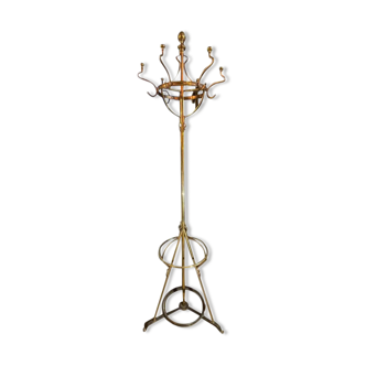 Porte manteau perroquet art nouveau arts & crafts jugendstil, bronze acier, ca 1900