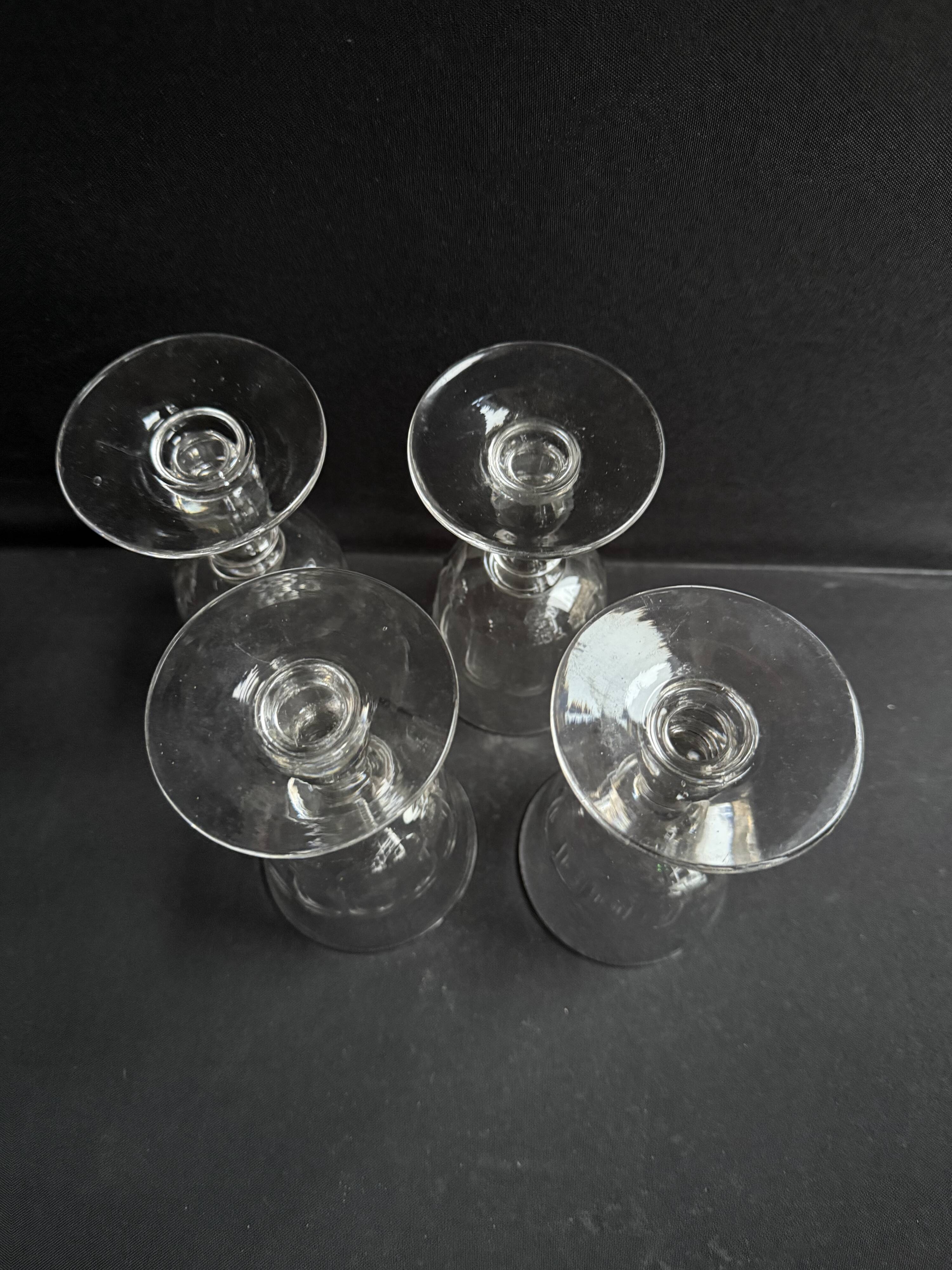 4 Baccarat glasses Chaulnes service - 19th century
