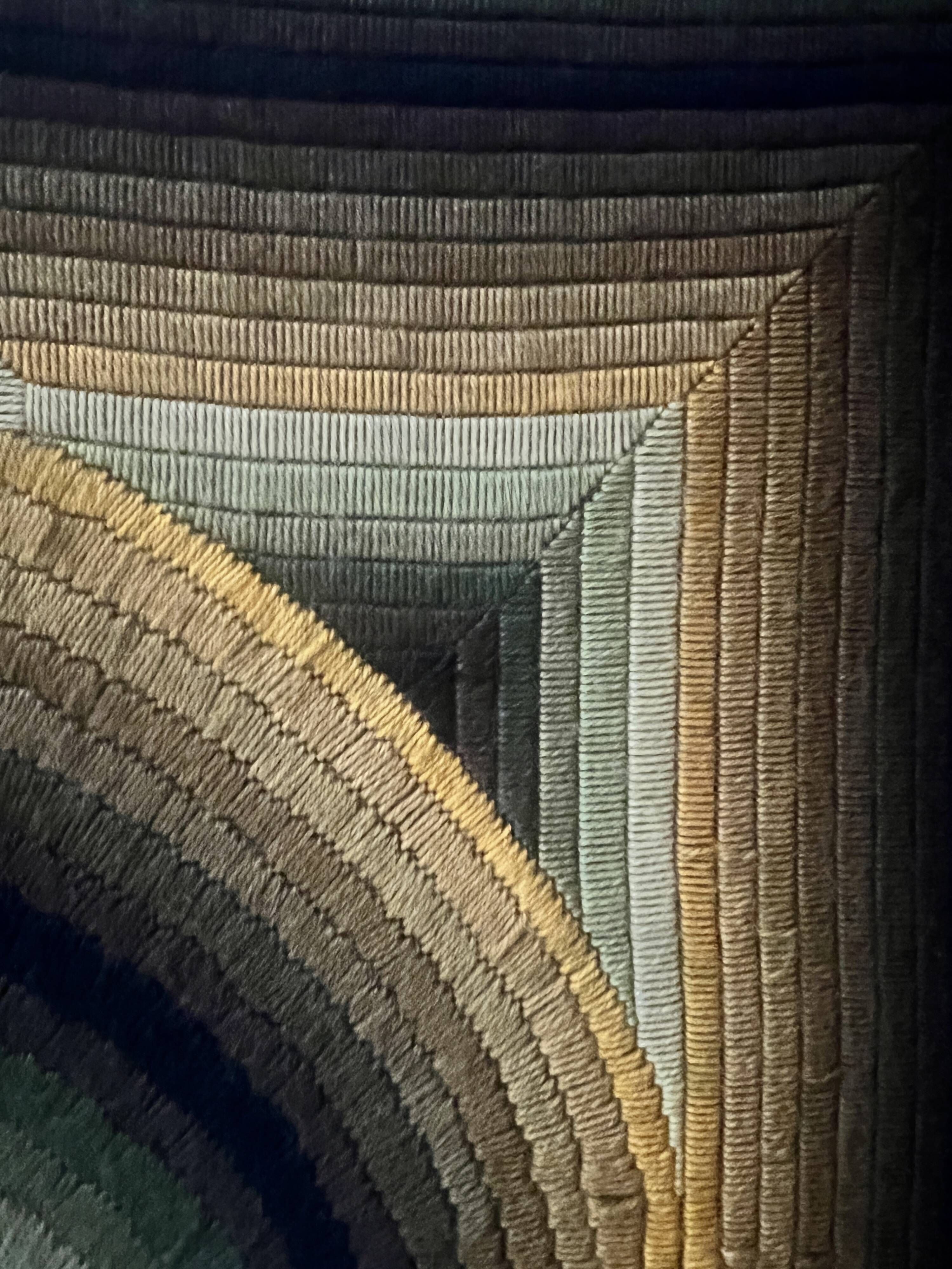 Patrice Allard, Kinetic Tapestry Painting, Vasarely School, Circa 1970