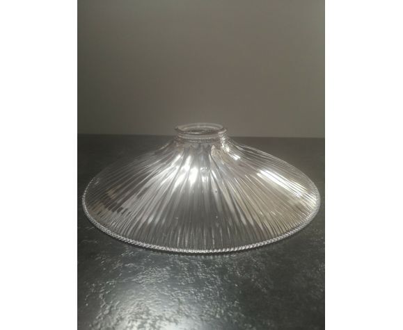 Ceiling lamp/wall lamp/suspension bronze/glass art deco glass signed HOLOPHANE PATENT