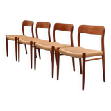 Niels Möller Model 75 Paper Cord Dining Chairs