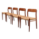 Niels Möller Model 75 Paper Cord Dining Chairs