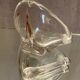 Mortar with crystal pestle signed daum