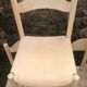 Original white lace-up vintage chairs (series of 8) stamp manufacturer L E 1995