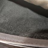 Vintage leather bench sofa 1970"