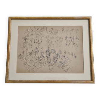 Heliogravure after Raoul Dufy – orchestra in performance (42 x 34 cm)