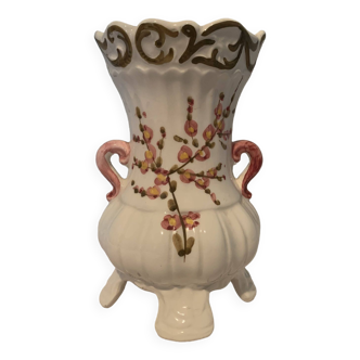 White ceramic vase with flowers