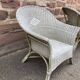 2 vintage grey rattan armchairs from the 60s