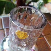 Bohemian crystal vase Czechoslovakia