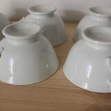 Set of 6 white porcelain cups