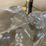 Art Deco lamp in crystal block, in the style of Jean-Michel Frank, 1930.