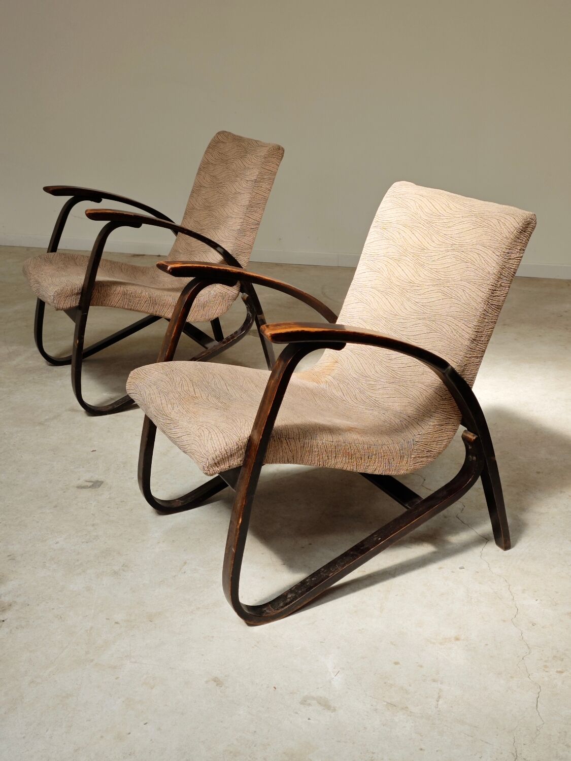 Pair of Art Deco armchairs by Jan Vanek 1930