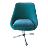 Fauteuil velours vert