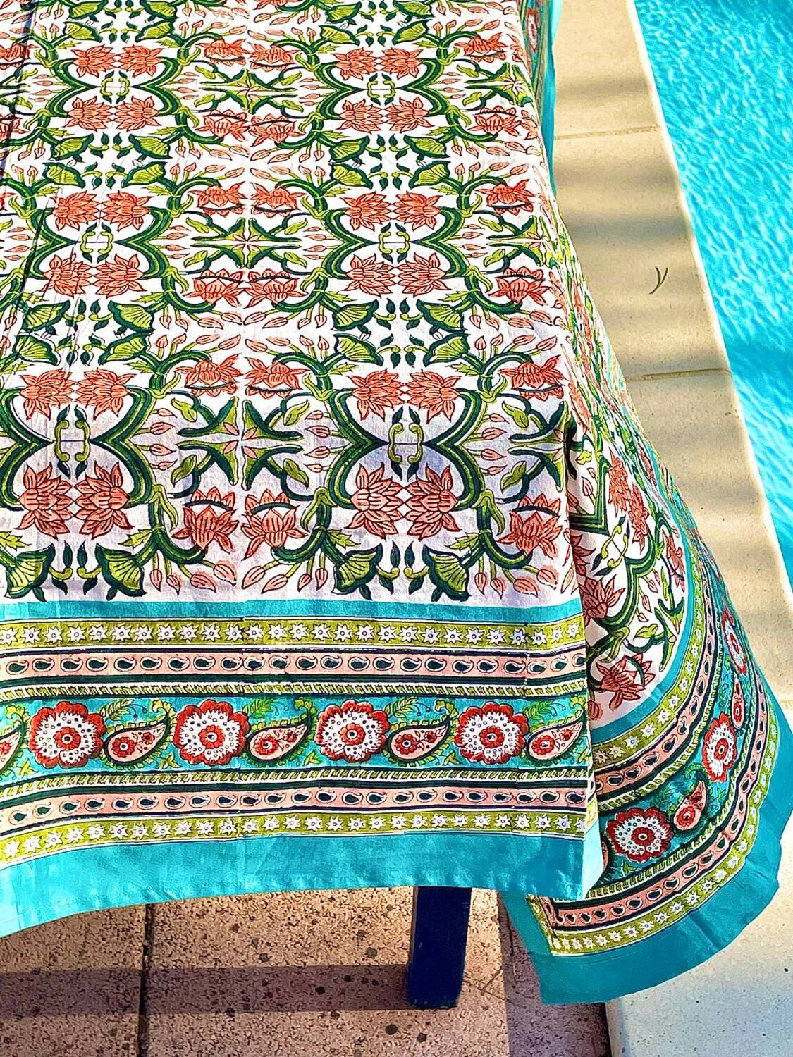 Indian Table Cloths Handblock print. 150X220cm