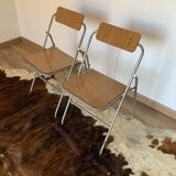 Pair of LALLEMAND folding chairs