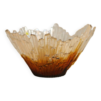 Vintage glass bowl by tauno wirkkala, Finland 1960s