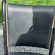 Set of 6 folding chairs, 70s design, 3 leather, 3 moleskin