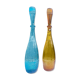 Pair of glass bottles of Empoli made in Italy 1960