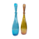 Pair of glass bottles of Empoli made in Italy 1960