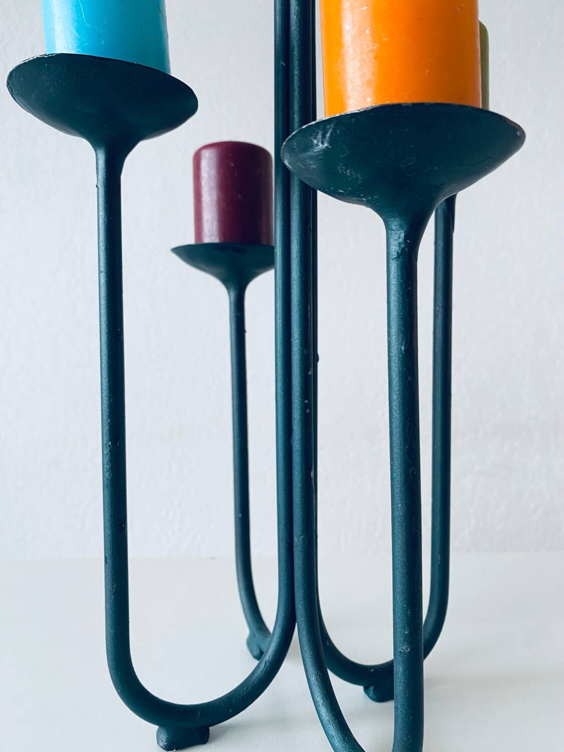 Pair of 5-branched candlesticks