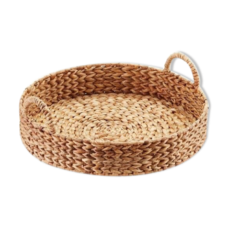 Vintage braided rattan round 30 cm