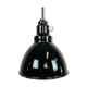 Industrial black enamel pendant lamp, 1950s