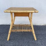 Rattan bedside and bamboo