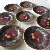 Gien dessert plate with harvest decorations