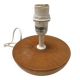 Petite lampe de table en bois massif tourné – années 80